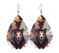 Boucles d'oreilles en cuir en forme de larme pour femme, tournesol jaune imprimé à l'huile, boucles d'oreilles pendantes légères, accessoires de bijoux, taille unique, Cuir