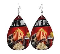 Boucles D'Oreilles En Cuir En Forme De Larme Retro Theater Movie Night Parfaits Accessoires De Mode Légères Et Tendance Pour Cadeau Tendance Parfaites Pour Les Fêtes