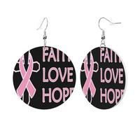 Boucles D'Oreilles En Cuir En Forme De Larme Ruban De Poitrine Générique Foi Amour Espoir Balancent Bijoux Légers En Forme De Larme Pour À Porter Au Quotidien Remise De Diplôme