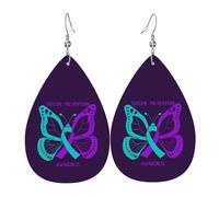 Boucles D'Oreilles En Cuir En Forme De Larme Suicide Prevention Awareness Pour Femme Bijoux Légers En Forme De Larme Élégantes Et Belles Pour À Porter Au Quotidien Parfaites Pour Les Fêtes