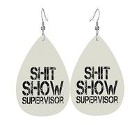 Boucles D'Oreilles En Cuir En Forme De Larme Superviseur Du Désastre Élégantes Et Belles Accessoires De Mode Balancent Pour Parfaites Pour Les Fêtes 2 Paires