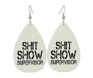 Boucles D'Oreilles En Cuir En Forme De Larme Superviseur Du Désastre Élégantes Et Belles Accessoires De Mode Balancent Pour Parfaites Pour Les Fêtes 2 Paires
