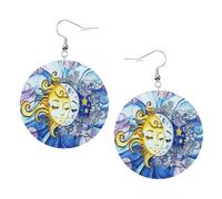 Boucles D'Oreilles En Cuir En Forme De Larme The Triple Moon Goddess Sun Les Accessoires De Costume Élégantes Et Belles Pour À Porter Au Quotidien Parfaites Pour Les Fêtes