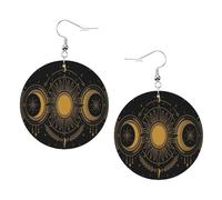 Boucles D'Oreilles En Cuir En Forme De Larme The Triple Moon Goddess Wiccan Pentagram Symbol Accessoires De Mode Élégantes Et Belles Pour Parfaites Pour Les Fêtes Remise De Diplôme