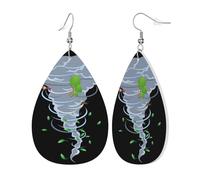 Boucles D'Oreilles En Cuir En Forme De Larme Tornade Terrible Générique Pour Femme Boucles D'Oreilles En Cuir Pour Parfaites Pour Les Fêtes Remise De Diplôme