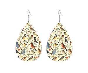 Boucles D'Oreilles En Cuir En Forme De Larme Various Kinds Of Birds Élégantes Et Belles Accessoires De Mode Balancent Pour Parfaites Pour Les Fêtes À Porter Au Quotidien