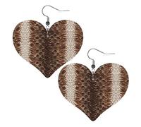 Boucles d'oreilles en cuir en forme de peau de serpent, tendance et polyvalentes, hypoallergéniques, taille unique