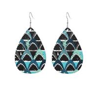 Boucles D'Oreilles En Cuir Gueule Ouverte De Requin 2Pcs | légères et tendance Accessoires de mode élégantes et belles Pour Cadeau tendance