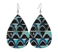 Boucles D'Oreilles En Cuir Gueule Ouverte De Requin 2Pcs | légères et tendance Accessoires de mode femme Pour parfaites pour les fêtes