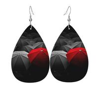 Boucles d'oreilles en cuir pour femme motif parapluies tristesse et orage - En forme de goutte d'eau - Accessoires de mode imprimés - À porter au quotidien - Fête, taille unique, Cuir