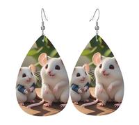 Boucles d'oreilles en cuir pour mère et enfant en forme de goutte, accessoires polyvalents et élégants pour femme.