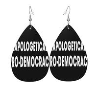 Boucles d'oreilles en cuir résolument pro-démocratie, accessoire de mode, parfaites pour les fêtes, les vacances et le quotidien.