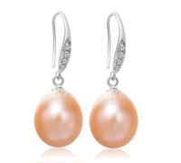 Boucles d'oreilles en eau douce de l'eau douce de 9 à 10 mm authentiques S925 Boucles d'oreilles rétro pour les femmes fabriquées en Chine