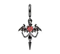Boucles d'oreilles en forme d'aile de chauve-souris avec chaînes suspendues et franges douces Accessoires d'oreille tendance