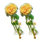 Boucles d'oreilles en forme de avec pompons et perles faites A | Grandes boucles d'oreilles florales bohème originales et modernes adaptées pour la plage, les voyages, les rendez-vous,