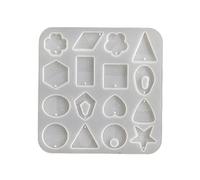 Boucles d'oreilles en forme de carcinome épidermoïde - Motif étoile - Forme de cœur - Bijoux - Moule en silicone avec trou - Forme époxy unique