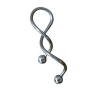 Boucles d'oreilles en forme de chandelier bleu en acier inoxydable et noix de coco, taille unique, Métal, Pas de gemme