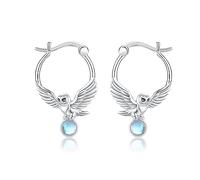 Boucles d'oreilles en forme de chouette en argent sterling 925 - Motif chouette - Cadeau pour femme, Argent sterling, Nown