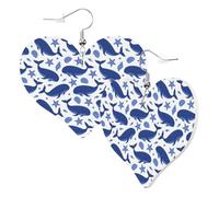 Boucles d'oreilles en forme de cœur pour femme - Boucles d'oreilles pendantes tendance en cuir de baleine, boucles d'oreilles amusantes sans nickel pour fête d'anniversaire, accessoires de décoration