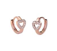 Boucles d'oreilles en forme de cœur pour femme, plaqué or, bijoux tendance en oxyde de zirconium, boucles d'oreilles pour la Saint-Valentin, cadeaux de fête des mères, bijoux pour enfants