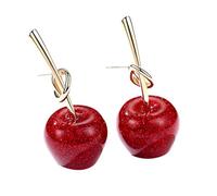 Boucles d'oreilles en forme de cœur romain en forme de pomme pour filles, bijoux cadeaux pour la Saint-Valentin, la fête des mères, un anniversaire de mariage, une célébration de fruits, taille unique