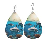 Boucles d'oreilles en forme de dauphins, tortue de mer, requin, pieuvre, corail, motif goutte d'eau, cadeau pour la Saint-Valentin, les vacances, les voyages
