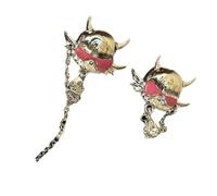 Boucles d'oreilles en forme de diable pour femmes Alliage hautement politique avec des designs robustes Posts Accessoires de bijoux Bijoux tendance, taille unique, Comme décrit