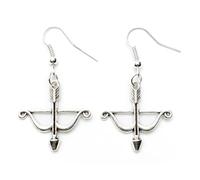 Boucles d'oreilles en forme de flèche avec pendentif signe du zodiaque Miniblings Sagittaire, 25mm, Métal, Non connu