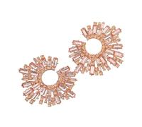Boucles d'oreilles en forme de fleur en cristal exagéré - Boucles d'oreilles étincelantes colorées - Grandes formes - Ornement
