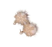 Boucles d'oreilles en forme de flocon de neige doré pour fêtes de festival, texture métallique pour plus de durabilité et de vacances