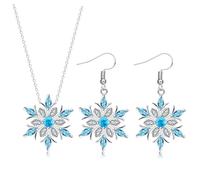 Boucles d'oreilles en forme de flocon de neige pour femme - Boucles d'oreilles pendantes en acrylique - Pour femmes - Cadeau de Noël, Métal, Pas de gemme
