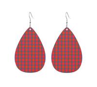 Boucles d'oreilles en forme de goutte d'eau, motif tartan écossais du clan Robertson et du clan Sinclair, accessoires de mode pour femmes