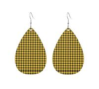 Boucles d'oreilles en forme de goutte d'eau, motif tartan écossais MacLeod Celebration, tartan écossais Macrae Hunting, accessoires de mode