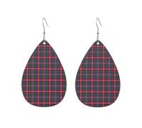 Boucles d'oreilles en forme de goutte d'eau, motif tartan écossais Ritchie et Sinclair, accessoires de mode pour femmes