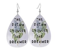 Boucles D'Oreilles En Forme De Goutte Étrange Le Rêveur Élégant Boucles D'Oreilles Pendantes De Goutte Amusantes Boucle D’Oreille En Cuir Pour Anniversaires Voyages Mariage