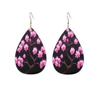 Boucles D'Oreilles En Forme De Goutte Fleurs Épanouies Tendancees Boucles D'Oreilles Pendantes Pour Femme Vintage Boucle D'Oreille En Simili Cuir Pour Voyages Quotidien Femme