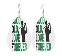 Boucles D'Oreilles En Forme De Goutte Le Bon Vieux Amour Pour Toujours Le Golf Légères Boucles D'Oreilles Pendantes De Goutte Vintage Boucle D’Oreille En Cuir Pour Danse Femme Voyages