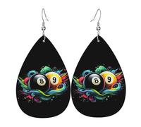 Boucles D'Oreilles En Forme De Goutte Tais-Toi, Tire Au Billard Légères Boucles D'Oreilles Pendantes Luxueux Boucle D'Oreille Pour Mariage Anniversaires Femme