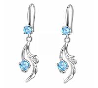 Boucles d'oreilles en forme de gouttes d'eau en oxyde de zirconium brillant pour femme - Ensemble de boucles d'oreilles en cuivre - Boucles d'oreilles de mariage - Petite taille, taille unique, Cuivre