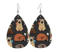 Boucles d'oreilles en forme de larme avec imprimé chien Corgi - Cadeau pour la Saint-Valentin, les vacances, les voyages