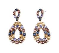 Boucles d'oreilles en forme de larme avec strass étincelants en alliage de zinc - Accessoires d'oreille légers pour une utilisation longue durée, taille unique, Comme décrit, Comme décrit.