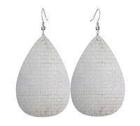 Boucles d'oreilles en forme de larme en forme de brique blanche - Cadeau pour la Saint-Valentin, les vacances, les voyages