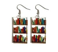 Boucles d'oreilles en forme de livre de chat pour femme, chien, dinosaure, animal de dessin animé, acrylique, hypoallergénique, légères, mignonnes en forme de goutte d'eau pour bijoux (7, acrylique)