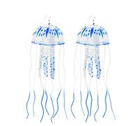 Boucles d'oreilles en forme de méduse 3D de couleur fluorescente, boucles d'oreilles à suspendre, boucles d'oreilles étranges qui brillent dans le noir, décoration de fête, boucles d'oreilles de fête pour femme, Silicone, Gel de silice