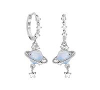 Boucles d'oreilles en forme de planète | Boucles d'oreilles créoles pour