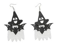 Boucles d'oreilles en forme de tête de mort sur le thème de l'horreur d'Halloween avec franges mobiles, parfaites pour cosplay, fêtes d'Halloween, One Size, Comme décrit, Comme décrit.