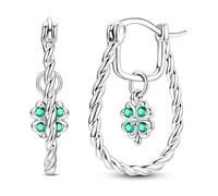 Boucles d'oreilles en forme de trèfle à quatre feuilles, clous minimalistes en argent pour une tenue professionnelle et de soirée