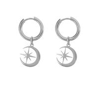 Boucles d'oreilles en forme d'étoile à quatre pointes irisées simple accessoire mode crochet d'oreille bijoux artisanat délicat, taille unique, comme décrit