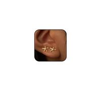 Boucles d'oreilles en forme d'étoile de mer pour femme - Boucles d'oreilles simples tendance et légères en forme d'étoile de mer, Small, Métal, Pas de gemme