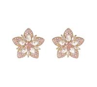 Boucles d'oreilles en forme d'étoile en zircon coloré micro-incrusté Boucles d'oreilles en argent S925 Boucles d'oreilles exquises et légères de luxe